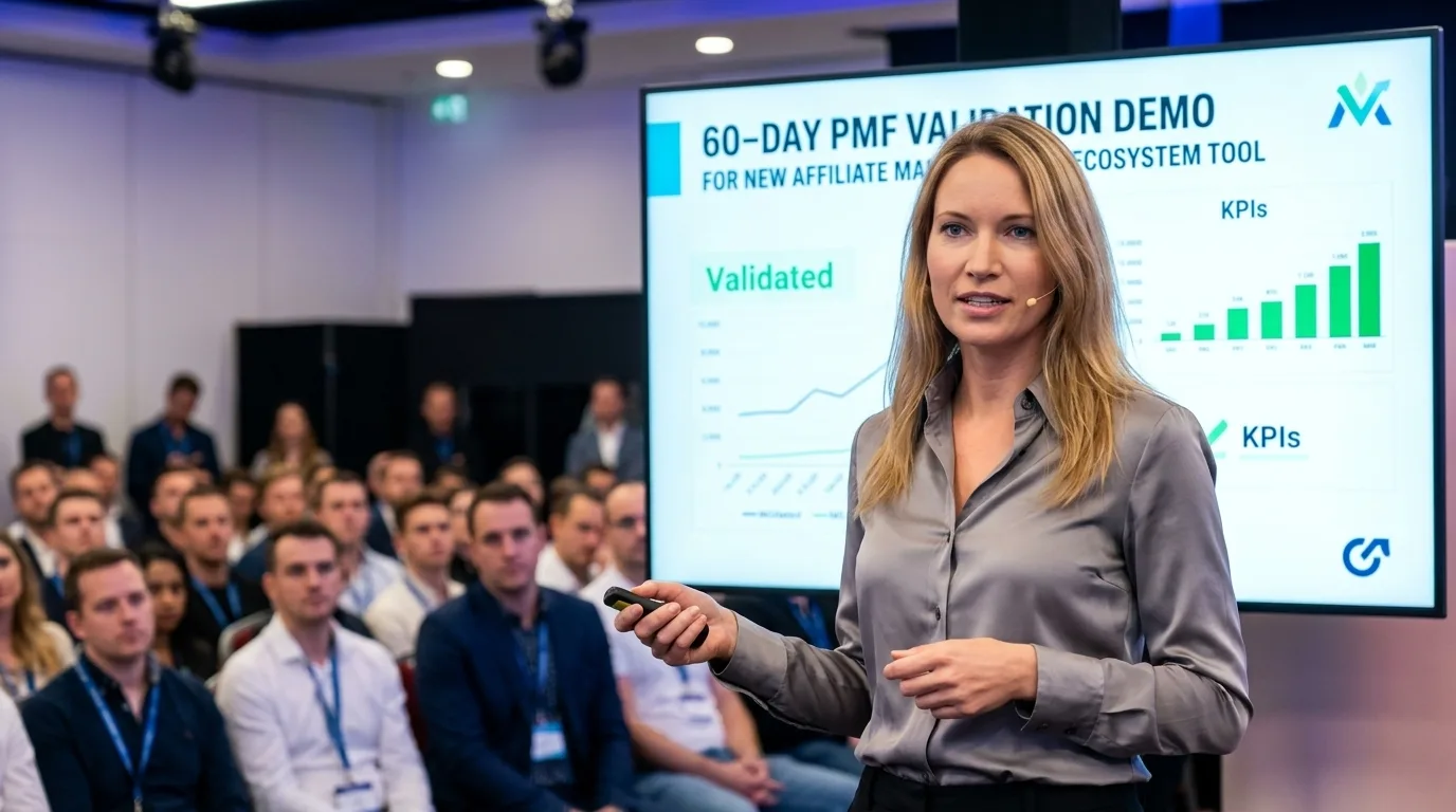 60-day PMF validation for a new affiliate-marketing ecosystem tool