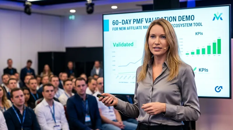60-day PMF validation for a new affiliate-marketing ecosystem tool